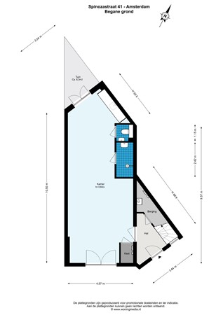 Floor plan - Spinozastraat 41A, 1018 HH Amsterdam 